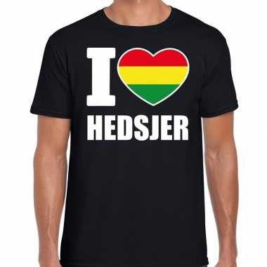 Carnaval i love hedsjer / heerlen t shirt zwart heren