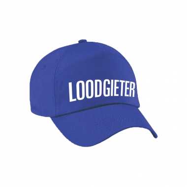 Carnaval verkleed pet / cap loodgieter blauw dames heren