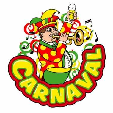 Carnaval wanddecoratie muzikant trompet
