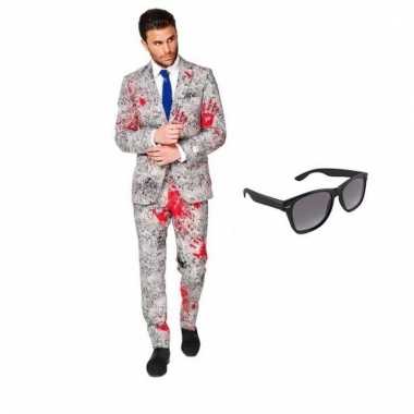 Carnavalspak zombie heren pak (l) gratis zonnebril