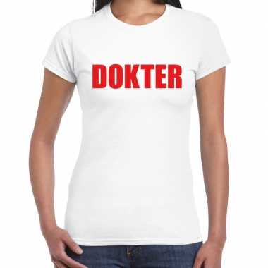Dokter / arts carnaval verkleed shirt wit dames