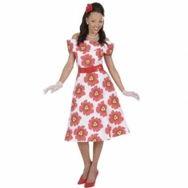 Fifties dames carnavalspak bloemen