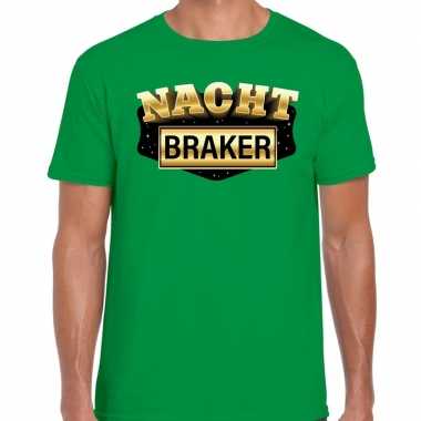 Nachtbraker shirt / carnaval carnavalspak groen heren