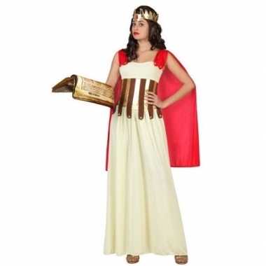 Romeins/grieks carnavalspak/set wit/goud/rood dames