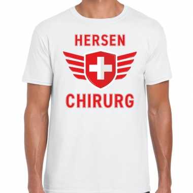 Specialist hersen chirurg verkleed shirt carnaval wit heren