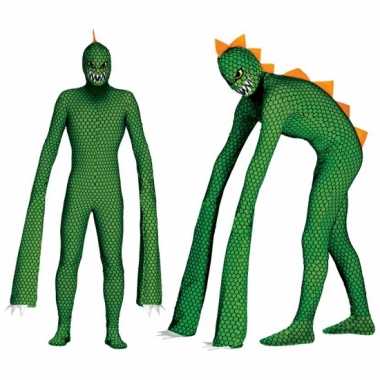 Verkleedcarnavalspak reptiel heren