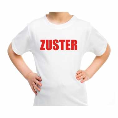 Verpleegster carnaval verkleed shirt / carnavalspak wit kids
