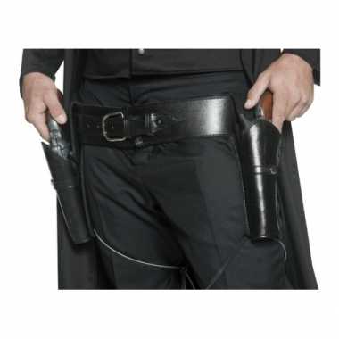 Zwarte carnaval riem holsters