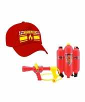 Brandweer vlam carnaval pet waterpistool brandblusser