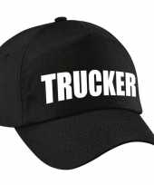 Carnaval verkleed pet cap trucker chauffeur zwart dames heren