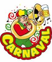 Carnaval wanddecoratie muzikant