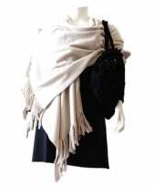 Carnavalspak fleece poncho wit