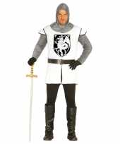 Carnavalspak middeleeuwse ridder wit heren