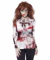 Carnavalspak zombie t-shirt dames