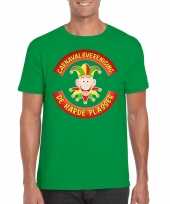 Fun t-shirt limburgse carnavalsvereniging groen heren