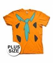 Grote maat fred flintstone shirt carnavalspak volwassenen