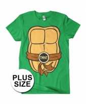 Grote maat fred ninja turtle shirt carnavalspak volwassenen