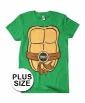 Grote maat fred ninja turtle shirt carnavalspak volwassenen