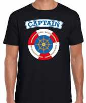 Kapitein captain carnaval verkleed shirt zwart heren