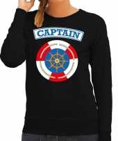 Kapitein captain carnaval verkleed trui zwart dames