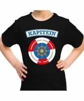 Kapitein carnaval verkleed shirt zwart kids