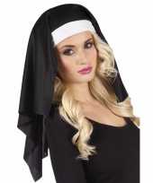 Set stuks nonnen carnaval verkleed kapje