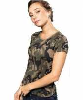 Soldaten leger carnavalspak camouflage shirt dames