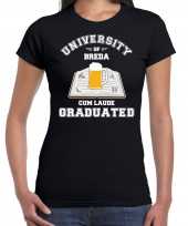 Studenten carnaval shirt zwart university of breda afgestudeerd dames