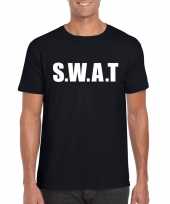 Swat carnaval t-shirt zwart heren