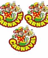 X carnaval raamsticker muzikant trompet 10178055