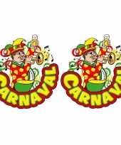 X carnaval raamsticker muzikant trompet