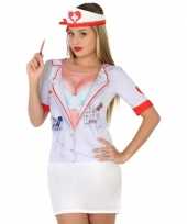 Zuster shirt verkleedcarnavalspak dames